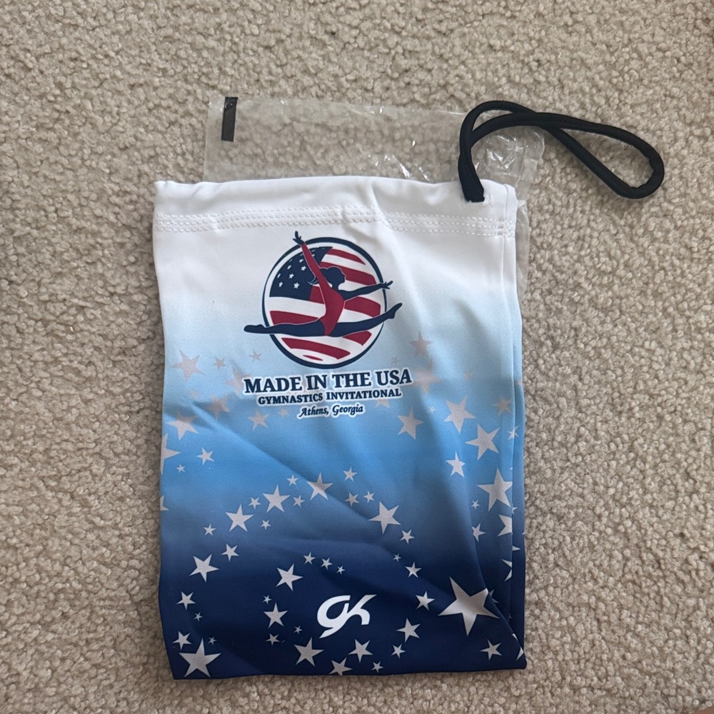 GK Blue and White Star Gymnastics Bag